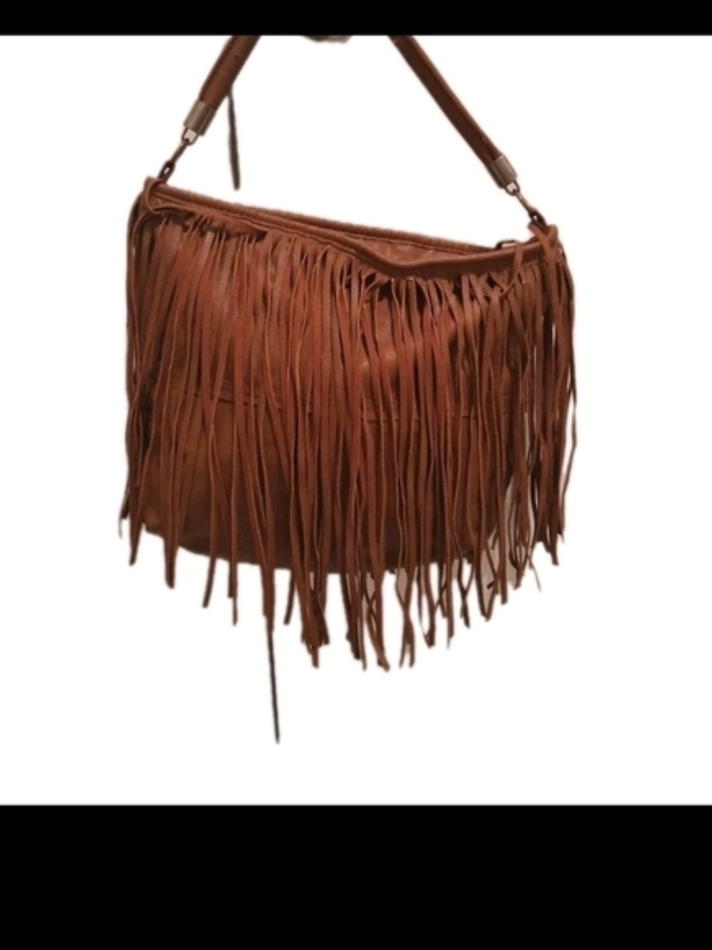 "2/$45" H&M Brown Fringe Shoulder Bag | Boho Western Y2K - Picture 6 of 9